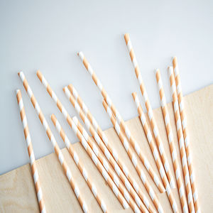 Raidallinen paperipilli, persikka (25 kpl)