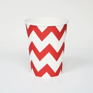 Paperimuki, punainen chevron (8 kpl)