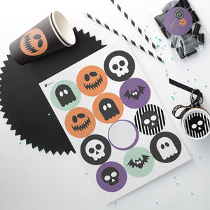 Halloween tarra-arkki, ympyrä Ø 60 mm