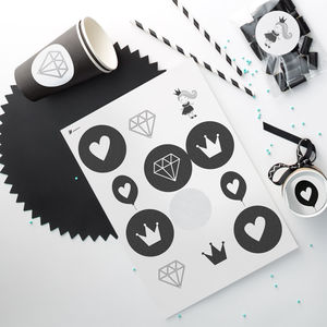 Pikkuprinsessa tarra-arkki, ympyrä Ø 60 mm