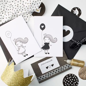 Pikkuprinsessa -kutsukortti