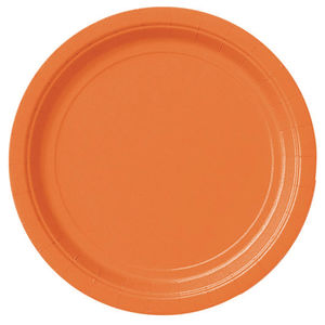 Oranssi paperilautanen, iso (8  kpl)