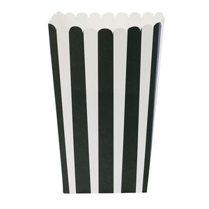 Mustavalkoraidallinen popcorn boxi (6 kpl)