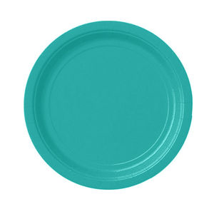 Turkoosi paperilautanen, pieni (8  kpl)