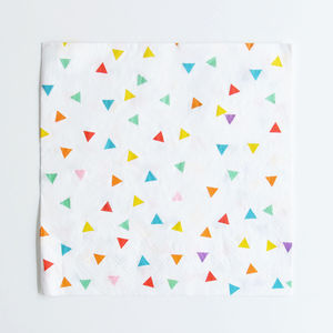 Paperilautasliina, värikkäät kolmiot (20 kpl)
