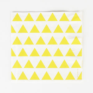Paperilautasliina, keltaiset kolmiot (20 kpl)