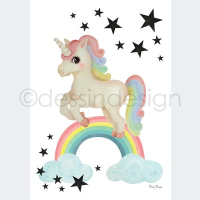 Unicorn -juliste (A4)