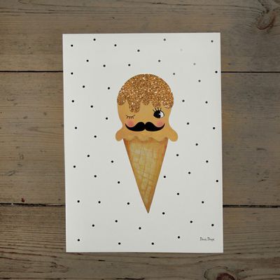Sparkly Ice Cream -juliste (A4)