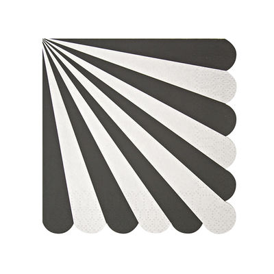 Pieni paperilautasliina, piparireunus, musta (20 kpl)