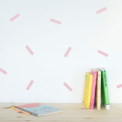 Confetti seinätarrat, hento vaaleanpunainen
