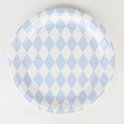 Paperilautanen, vaaleansiniset salmiakit (8  kpl)