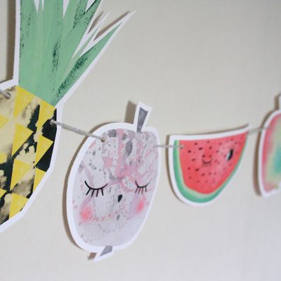 Hedelmät koristenauha/viirinauha