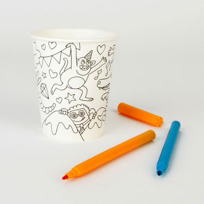 Väritettävät paperimukit (8 kpl)