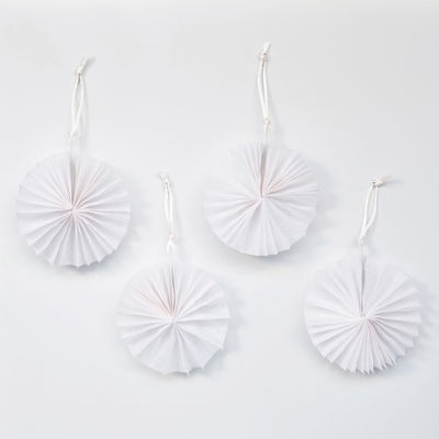 Minirosetti, valkoinen (4 kpl)