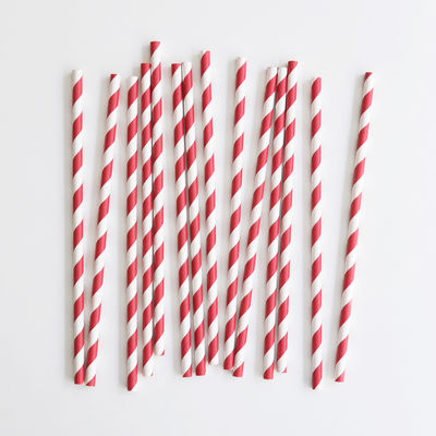 Raidallinen paperipilli, punainen (25 kpl)