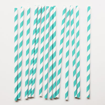 Raidallinen paperipilli, turkoosi (25 kpl)