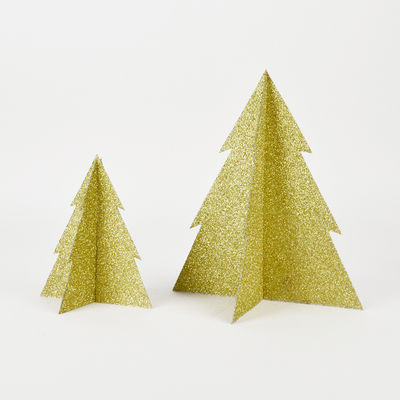 Kullan värinen glitterkuusi 15 cm