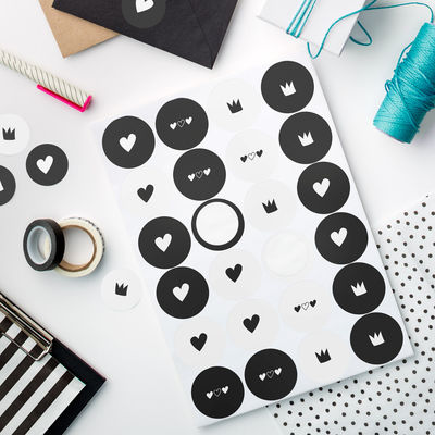 Tulostettavat Pikkuprinsessa -tarrat Ø 40 mm