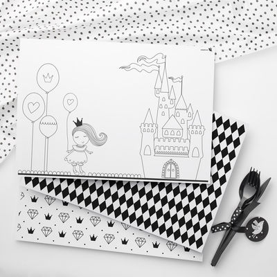 Pikkuprinsessa teemapaperi A4, 8 kpl