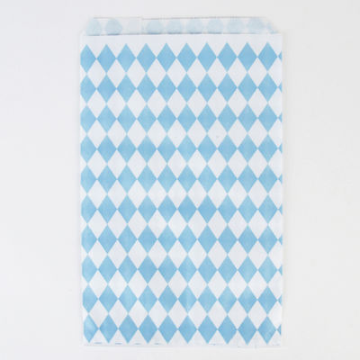 Salmiakkikuvioinen paperipussi, vaaleansininen (10 kpl)