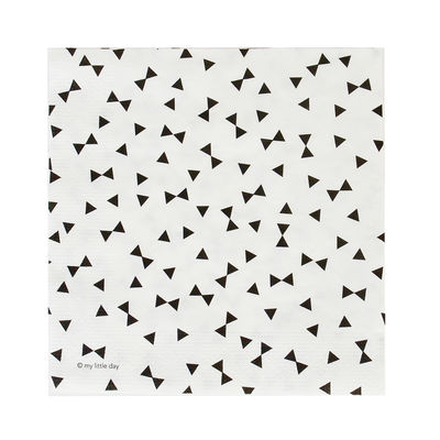 Paperilautasliina, mustat rusetit (20 kpl)