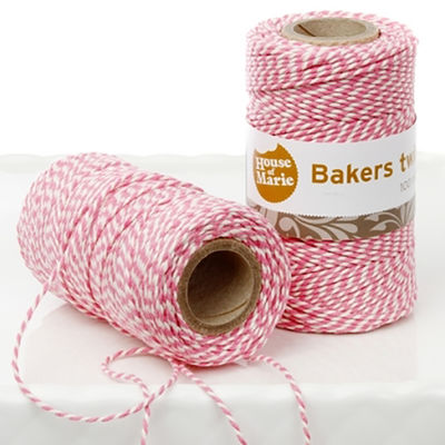 Bakers twine naru, vaaleanpunainen