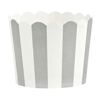Hopeavalkoraidallinen muffinssivuoka (24 kpl)