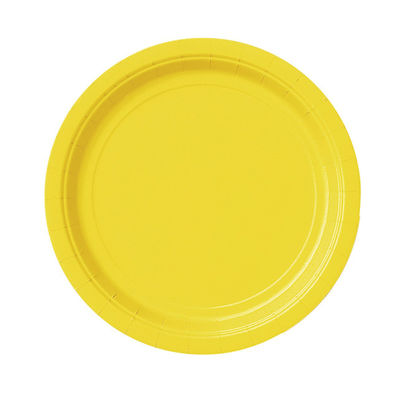 Keltainen paperilautanen, pieni (8  kpl)