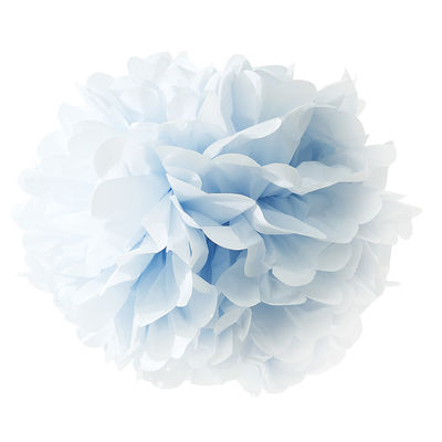Vaaleansininen paperikukka (pom pom) Ø 35 cm