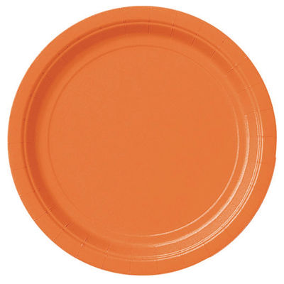 Oranssi paperilautanen, iso (8  kpl)