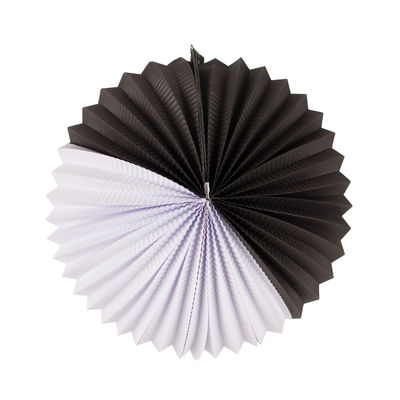 Paperilyhty, valkoinen/musta 27 cm