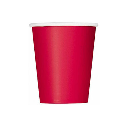 Punaiset paperimukit (8 kpl)