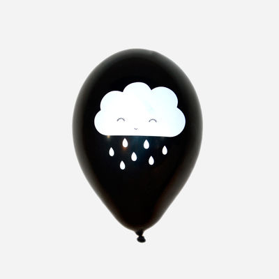 Pilvi -ilmapallot, musta (6 kpl)