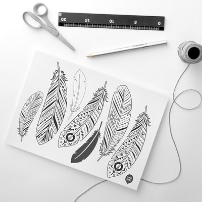 Huhuu! Viiri/askartelupaperi, sulat