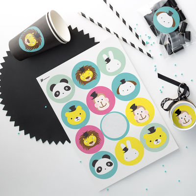 Kemuelukat tarra-arkki, ympyrä Ø 60 mm