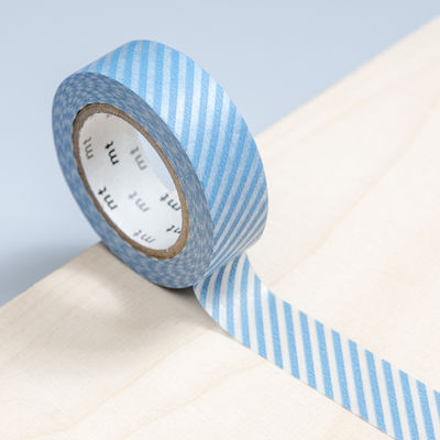 mt masking tape - vaaleansininen vinoraita