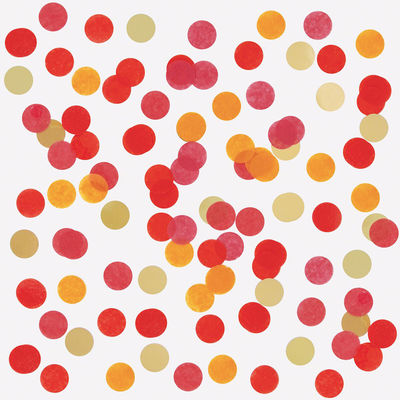 Confetti punaisen sävyt
