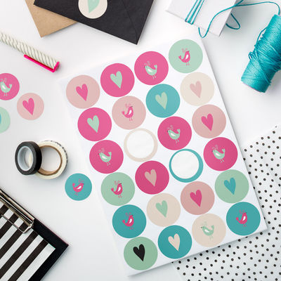 Satukaupunki tarra-arkki, ympyrä Ø 40 mm