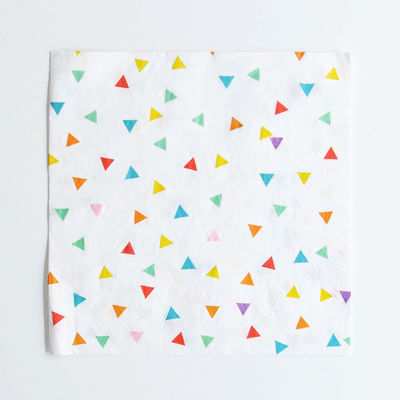 Paperilautasliina, värikkäät kolmiot (20 kpl)
