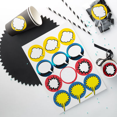 Supersankarit tarra-arkki, ympyrä Ø 60 mm