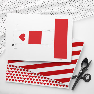 Sydän teemapaperi A4, 8 kpl