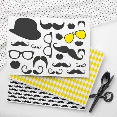 Tulostettava Viikset -teemapaperi (PDF)